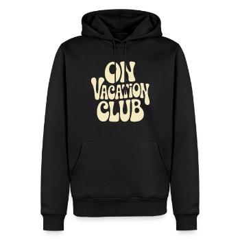 Vacation Club Festival d’été Vacances à la plage - Sweat à capuche Premium bio Homme - noir - Devant - Nico (187cm)