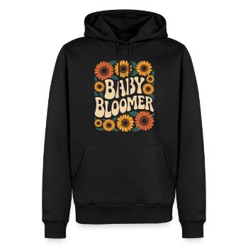 Garten Baby Bloomer Gärtner Spruch Sonnenblumen - Männer Premium Bio Hoodie - Schwarz - Vorne - Nico (187cm)