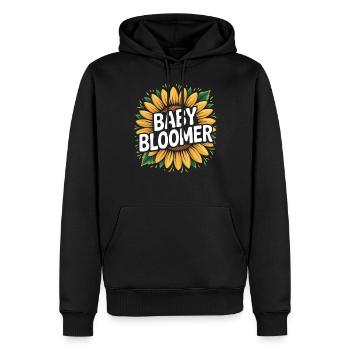 Garten Baby Bloomer Gärtner Spruch Sonnenblumen - Männer Premium Bio Hoodie - Schwarz - Vorne - Nico (187cm)