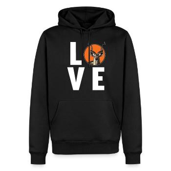 Koudous Koudou - Sweat à capuche Premium bio Homme - noir - Devant - Nico (187cm)