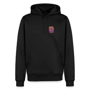 Sloth in the Breast Pocket Sloth - Men’s Premium Organic Hoodie - black - Front - Nico (187cm)