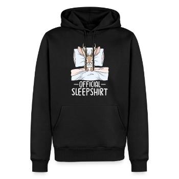 Official Sleepshirt - Männer Premium Bio Hoodie - Schwarz - Vorne - Nico (187cm)
