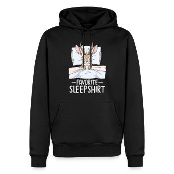Favorite Sleepshirt - Männer Premium Bio Hoodie - Schwarz - Vorne - Nico (187cm)