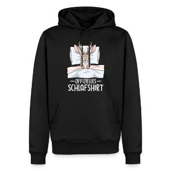 Offizielles Schlafshirt - Männer Premium Bio Hoodie - Schwarz - Vorne - Nico (187cm)