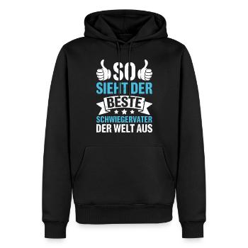 So Sieht Der Beste Schwiegervater Der Welt Aus - Männer Premium Bio Hoodie - Schwarz - Vorne - Nico (187cm)
