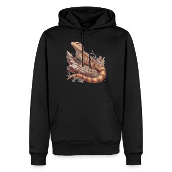 Scinque Skinke - Sweat à capuche Premium bio Homme - noir - Devant - Nico (187cm)