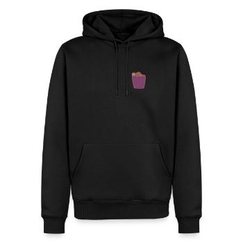 Sloth in the Breast Pocket Sloth - Men’s Premium Organic Hoodie - black - Front - Nico (187cm)