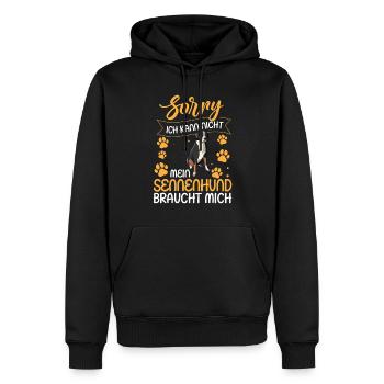 Le chien de montagne ne peut pas être un bouvier suisse - Sweat à capuche Premium bio Homme - noir - Devant - Nico (187cm)
