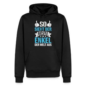 So Sieht Der Beste Enkel Der Welt Aus - Männer Premium Bio Hoodie - Schwarz - Vorne - Nico (187cm)