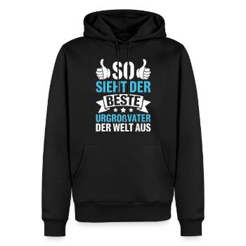 So Sieht Der Beste Urgroßvater Der Welt Aus - Männer Premium Bio Hoodie - Schwarz - Vorne - Nico (187cm)