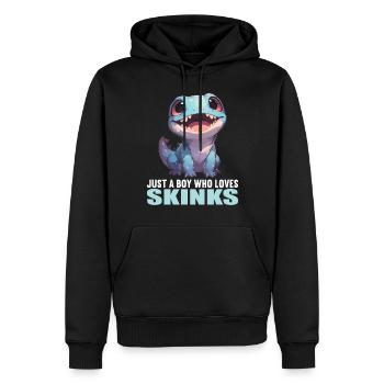 Scinque Skinke - Sweat à capuche Premium bio Homme - noir - Devant - Nico (187cm)