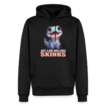 Scinque Skinke - Sweat à capuche Premium bio Homme - noir - Devant - Nico (187cm)
