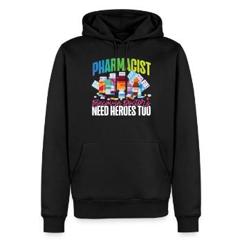 Pharmacy Tech Technician - Men’s Premium Organic Hoodie - black - Front - Nico (187cm)