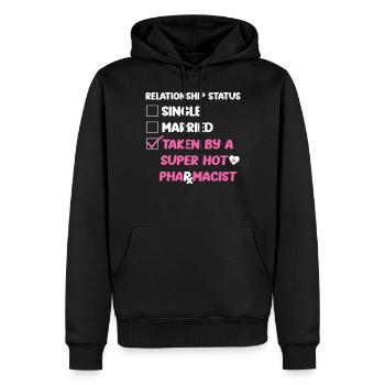 Technicien en pharmacie - Sweat à capuche Premium bio Homme - noir - Devant - Nico (187cm)