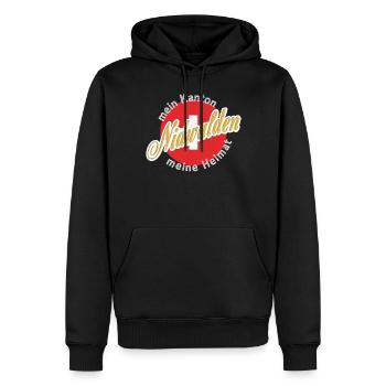 Mon cadeau pour la maison à Nidwald - Sweat à capuche Premium bio Homme - noir - Devant - Nico (187cm)