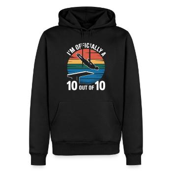 Diving diving board - Men’s Premium Organic Hoodie - black - Front - Nico (187cm)