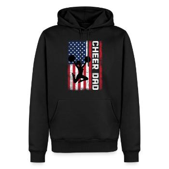 Cheer Dad - Men’s Premium Organic Hoodie - black - Front - Nico (187cm)