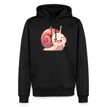 Schnecken Schnecke - Männer Premium Bio Hoodie - Schwarz - Vorne - Nico (187cm)