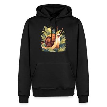 Schnecken Schnecke - Männer Premium Bio Hoodie - Schwarz - Vorne - Nico (187cm)