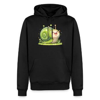 Schnecken Schnecke - Männer Premium Bio Hoodie - Schwarz - Vorne - Nico (187cm)