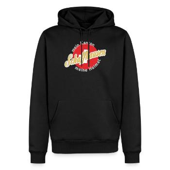 Meine Heimat Schaffhausen Geschenk - Männer Premium Bio Hoodie - Schwarz - Vorne - Nico (187cm)