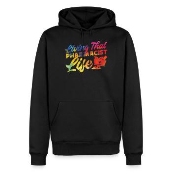 Pharmacy Tech Technician - Men’s Premium Organic Hoodie - black - Front - Nico (187cm)