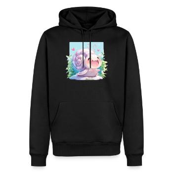 Schnecken Schnecke - Männer Premium Bio Hoodie - Schwarz - Vorne - Nico (187cm)
