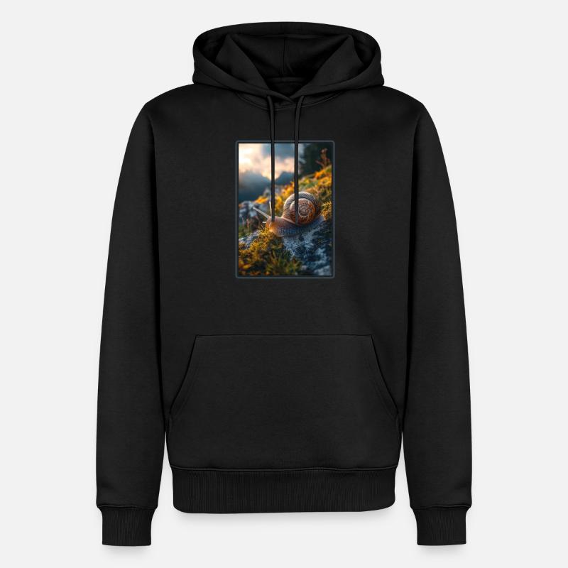 Escargots Escargot - Sweat à capuche Premium bio Homme - noir