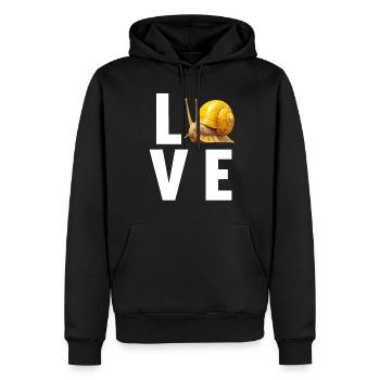 Schnecken Schnecke - Männer Premium Bio Hoodie - Schwarz - Vorne - Nico (187cm)