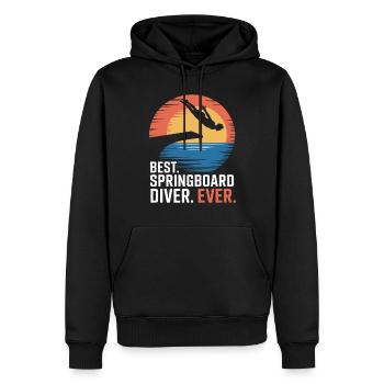 Diving diving board - Men’s Premium Organic Hoodie - black - Front - Nico (187cm)