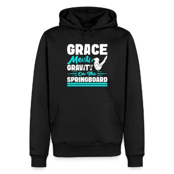 Kunstspringen Turmspringer Sprungbrett - Männer Premium Bio Hoodie - Schwarz - Vorne - Nico (187cm)