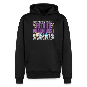 Technicien en pharmacie - Sweat à capuche Premium bio Homme - noir - Devant - Nico (187cm)