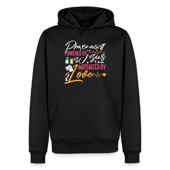 Pharmacy Tech Technician - Men’s Premium Organic Hoodie - black - Front - Nico (187cm)