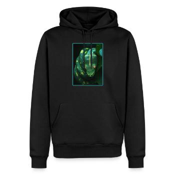 Serpents Serpent - Sweat à capuche Premium bio Homme - noir - Devant - Nico (187cm)