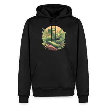 Serpents Serpent - Sweat à capuche Premium bio Homme - noir - Devant - Nico (187cm)