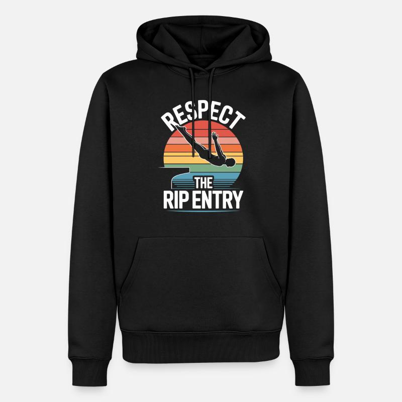 Kunstspringen Turmspringer Sprungbrett - Männer Premium Bio Hoodie - Schwarz