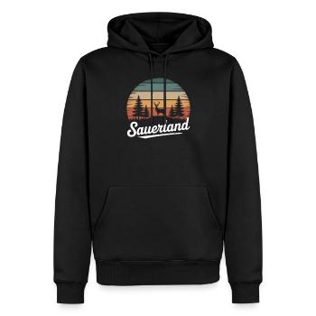 Sauerland - Männer Premium Bio Hoodie - Schwarz - Vorne - Nico (187cm)
