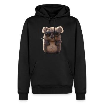 Wombat Australien Beuteltier Süßer Wombat - Männer Premium Bio Hoodie - Schwarz - Vorne - Nico (187cm)