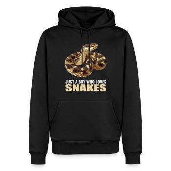 Schlangen Schlange - Männer Premium Bio Hoodie - Schwarz - Vorne - Nico (187cm)