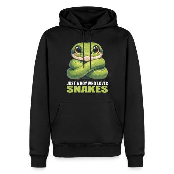 Serpents Serpent - Sweat à capuche Premium bio Homme - noir - Devant - Nico (187cm)