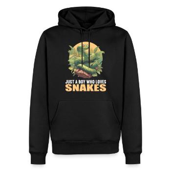 Serpents Serpent - Sweat à capuche Premium bio Homme - noir - Devant - Nico (187cm)
