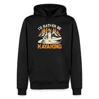 Canoeing Kayaking - I'd Rather be Kayaking - Männer Premium Bio Hoodie - Schwarz - Vorne - Nico (187cm)