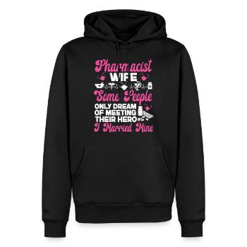 Pharmacy Tech Technician - Men’s Premium Organic Hoodie - black - Front - Nico (187cm)