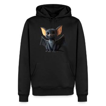 Chauve-souris renard volant vampire chauve-souris mignonne - Sweat à capuche Premium bio Homme - noir - Devant - Nico (187cm)