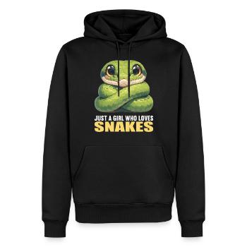 Serpents Serpent - Sweat à capuche Premium bio Homme - noir - Devant - Nico (187cm)