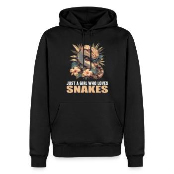 Serpents Serpent - Sweat à capuche Premium bio Homme - noir - Devant - Nico (187cm)