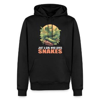 Serpents Serpent - Sweat à capuche Premium bio Homme - noir - Devant - Nico (187cm)