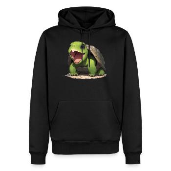 Tortues serpentines Tortue serpentine - Sweat à capuche Premium bio Homme - noir - Devant - Nico (187cm)