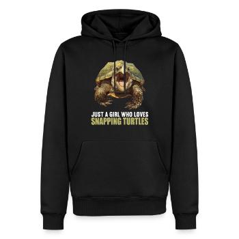 Tortues serpentines Tortue serpentine - Sweat à capuche Premium bio Homme - noir - Devant - Nico (187cm)