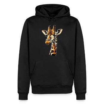 Girafe Afrique Amour Safari Nature sauvage Girafes mignonnes - Sweat à capuche Premium bio Homme - noir - Devant - Nico (187cm)
